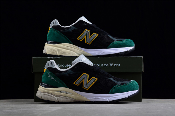 New Balance 990v3 Black Green Yellow M990CP3