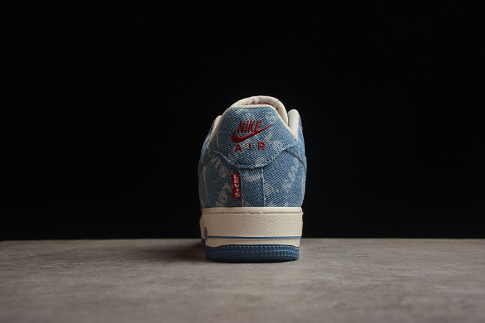 Nike Air Force 1 07 LV8 Beige White Denim Blue Red VT5698-568
